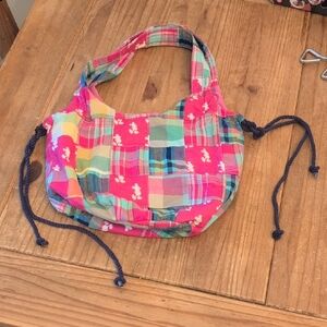 Disney World/Disneyland Resort Pink Plaid Mickey Mouse Boho Hobo Bag
